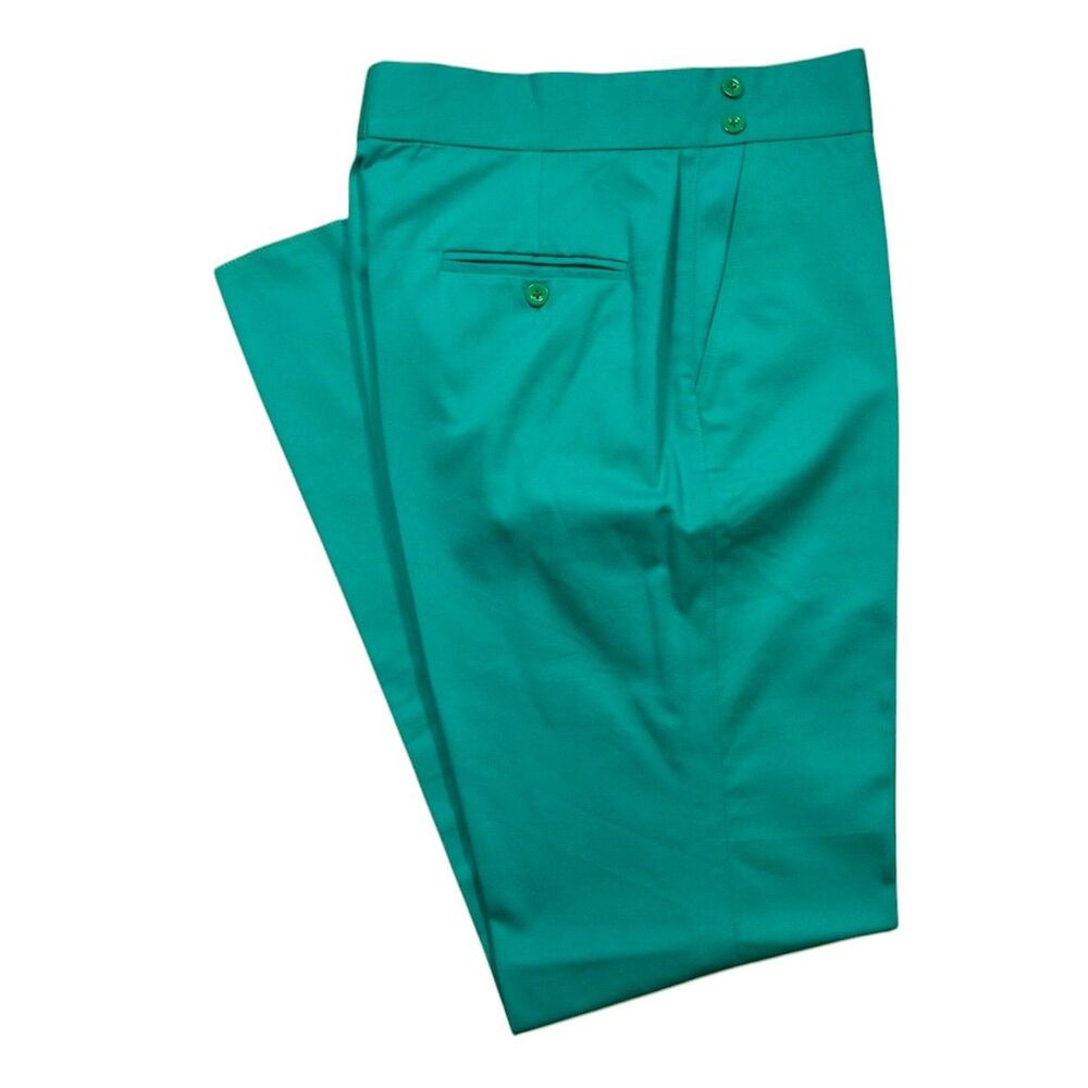 Mens 32 Gurkha Pants Emerald Green Flat Front Straight Fit Dress Trousers NWT